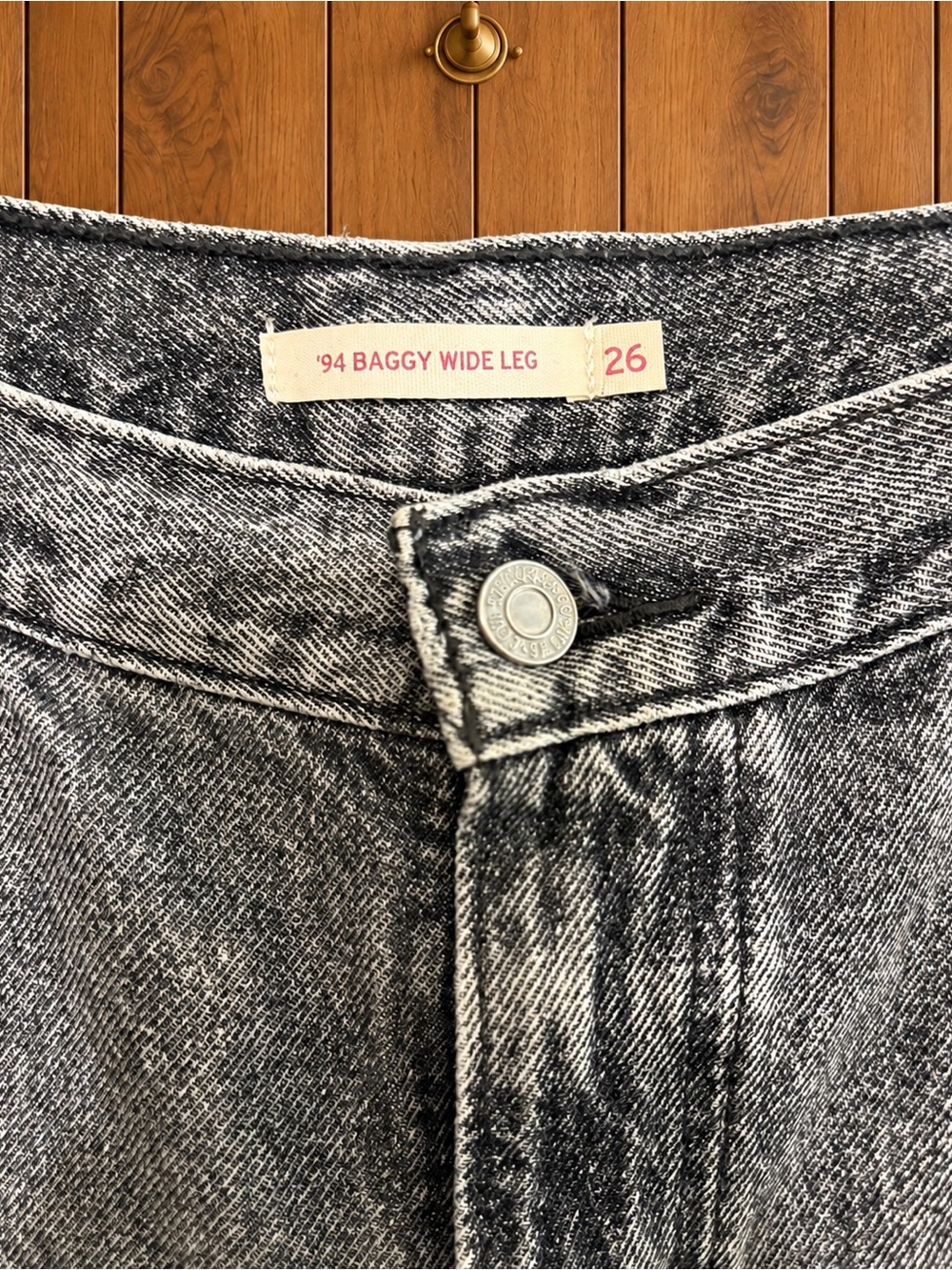 Levi’s ’94 Baggy Wide Leg Jeans washed black 26 long - Picture 5 of 8